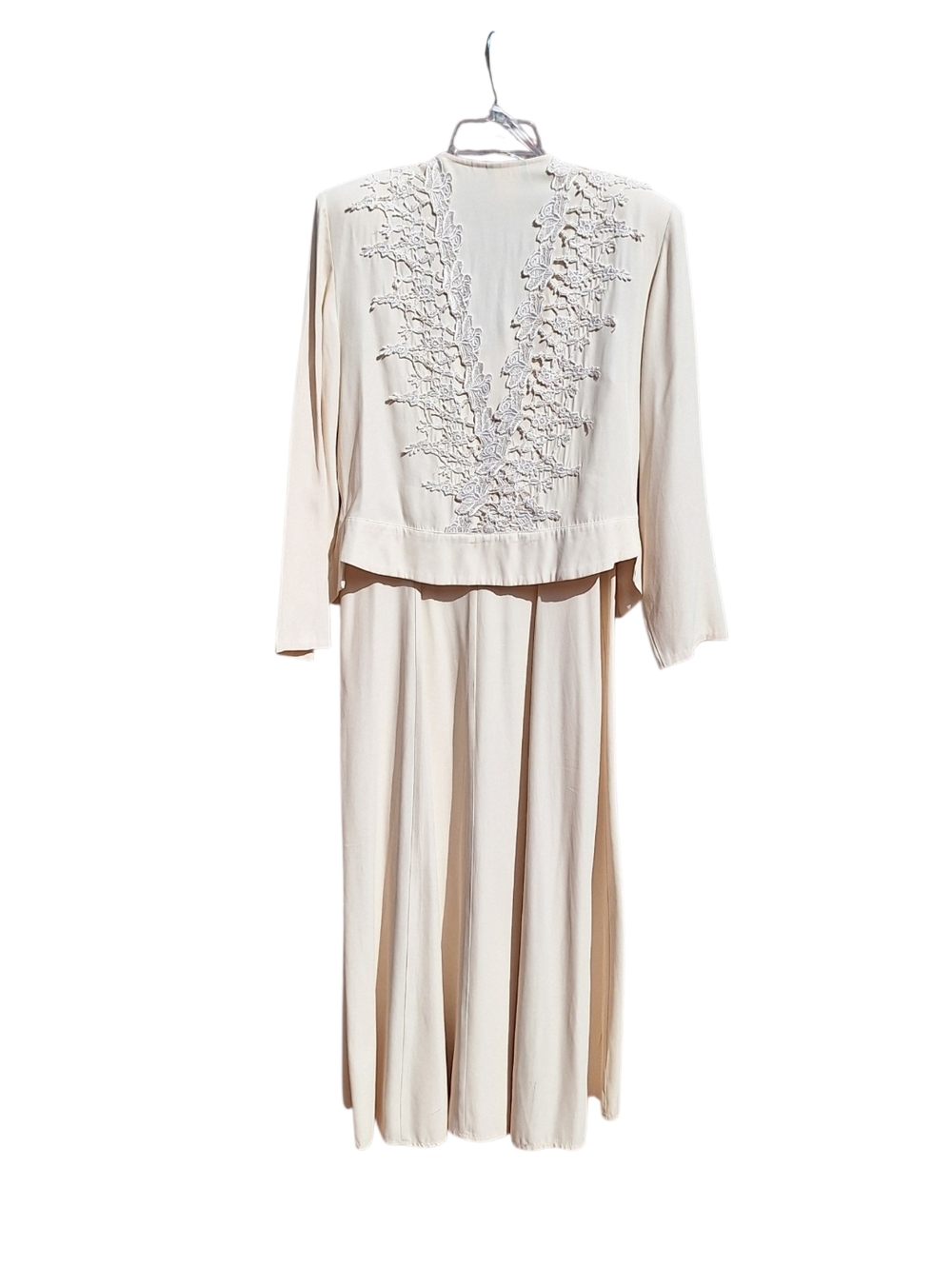 Wild Rose Lace Garden Maxi Dress 2 Piece Mother of Bride Formal Vintage M/L - Picture 2 of 15